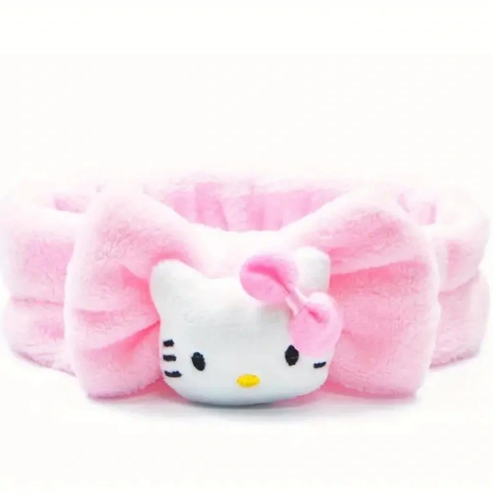 Sanrio Hello Kitty Plush Spa Headband. Soft Microfiber Fleece Hair Band
